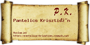 Pantelics Krisztián névjegykártya